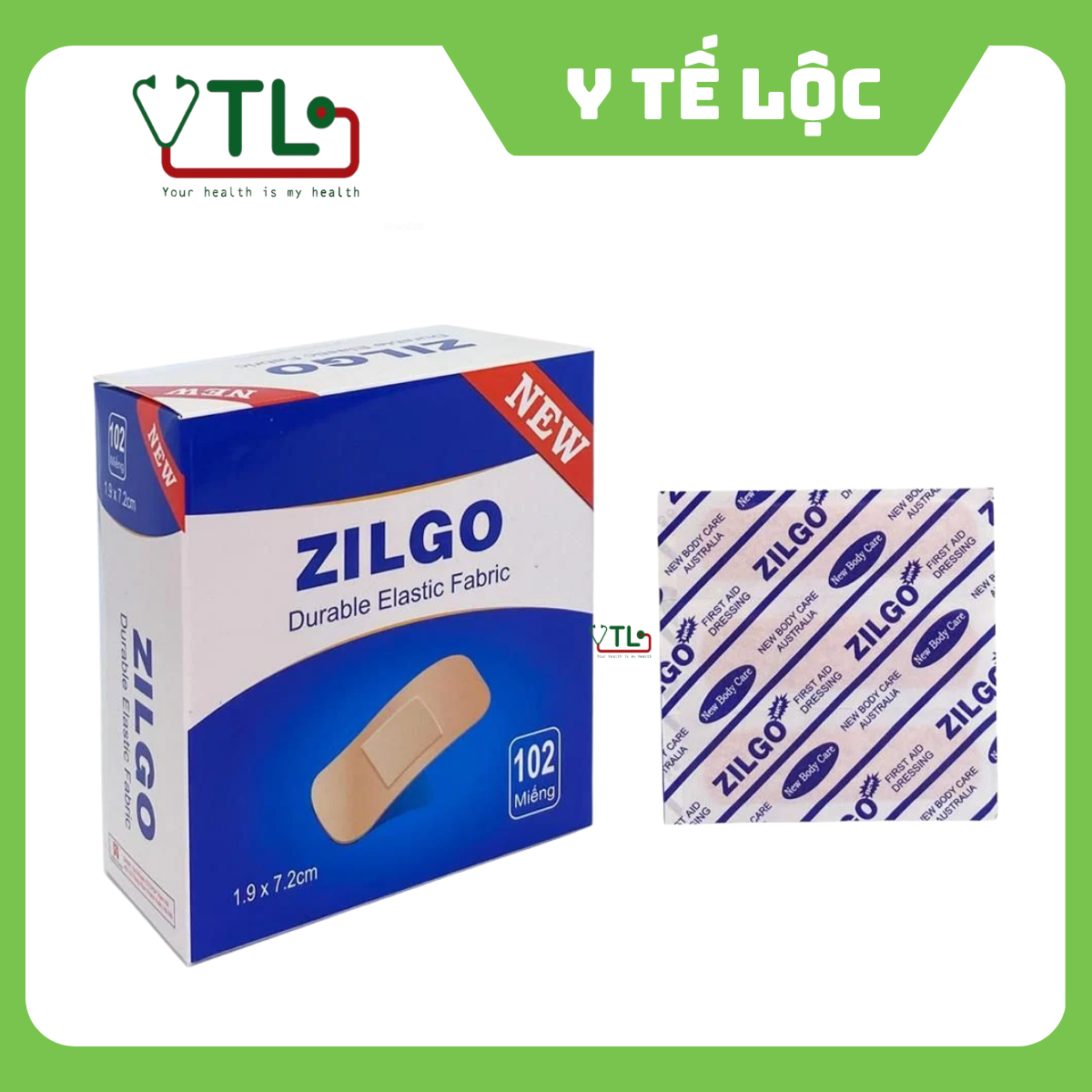 Băng cá nhân Zilgo hộp 102 miếng