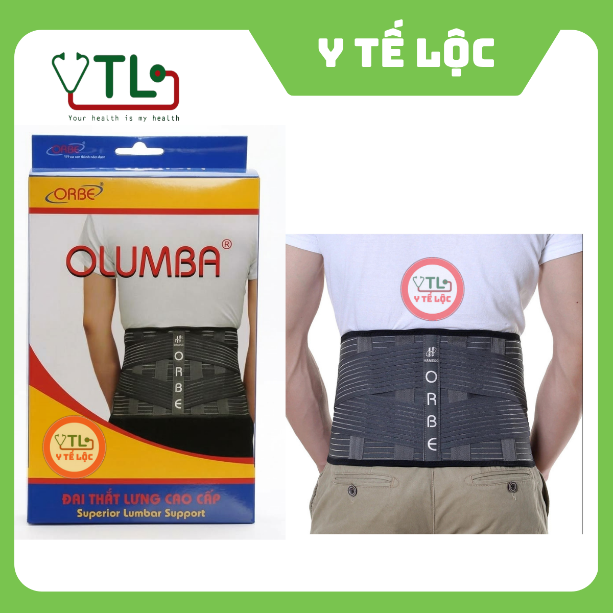 ĐAI LƯNG HỖ TRỢ CỘT SỐNG,THOÁT VỊ ĐĨA ĐỆM ORBE OLUMBA ( CAO CẤP)