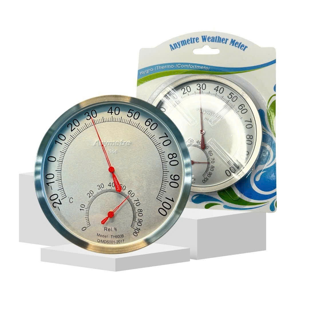 Nhiệt ẩm kế treo tường Anymetre TH600B chính hãng, chữ khắc trên kim