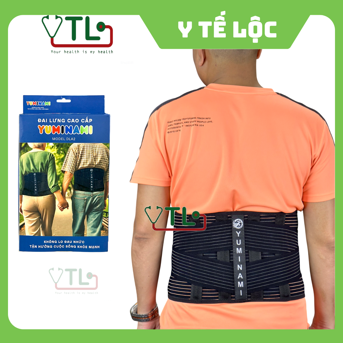 ĐAI LƯNG HỖ TRỢ CỘT SỐNG,THOÁT VỊ ĐĨA ĐỆM YUMINAMI DLA2 - CHO GAI CỘT SỐNG L4, L5 ( CAO CẤP)