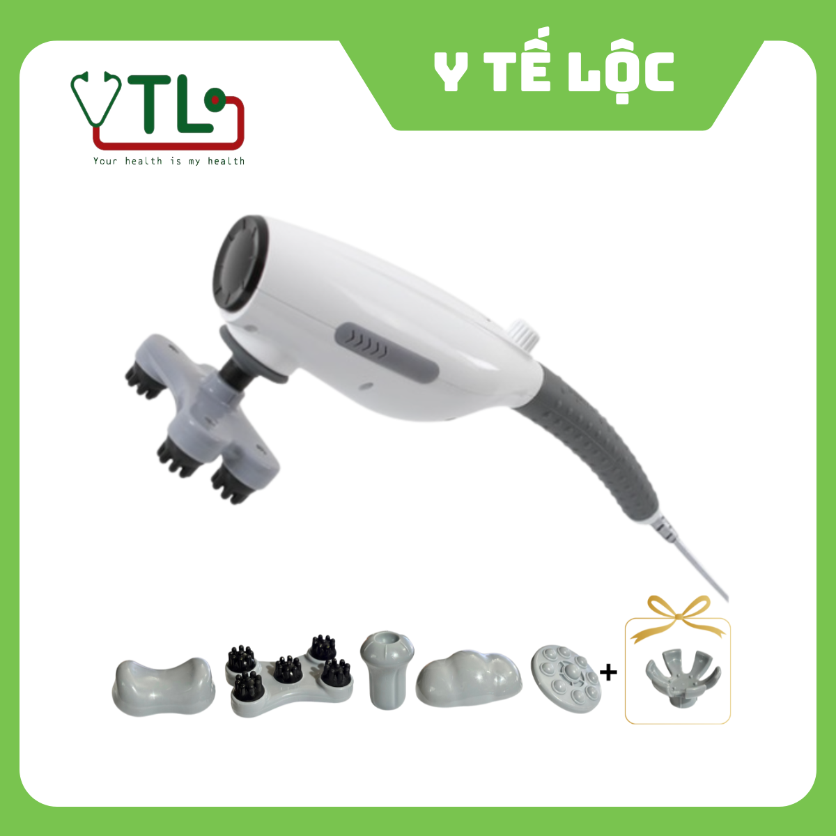 Máy Massage toàn thân 6 đầu chức năng cầm tay Hàn Quốc Squirrel Plus ( made in Korea )