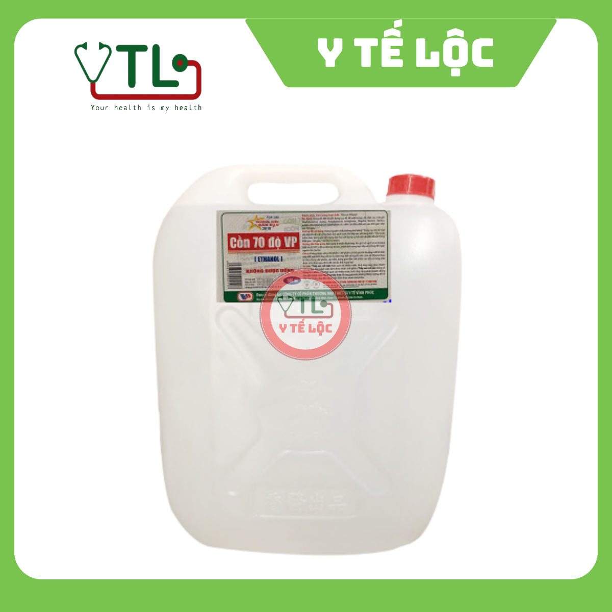 Cồn Sát Khuẩn 70°  Vĩnh Phúc Can 30 Lít