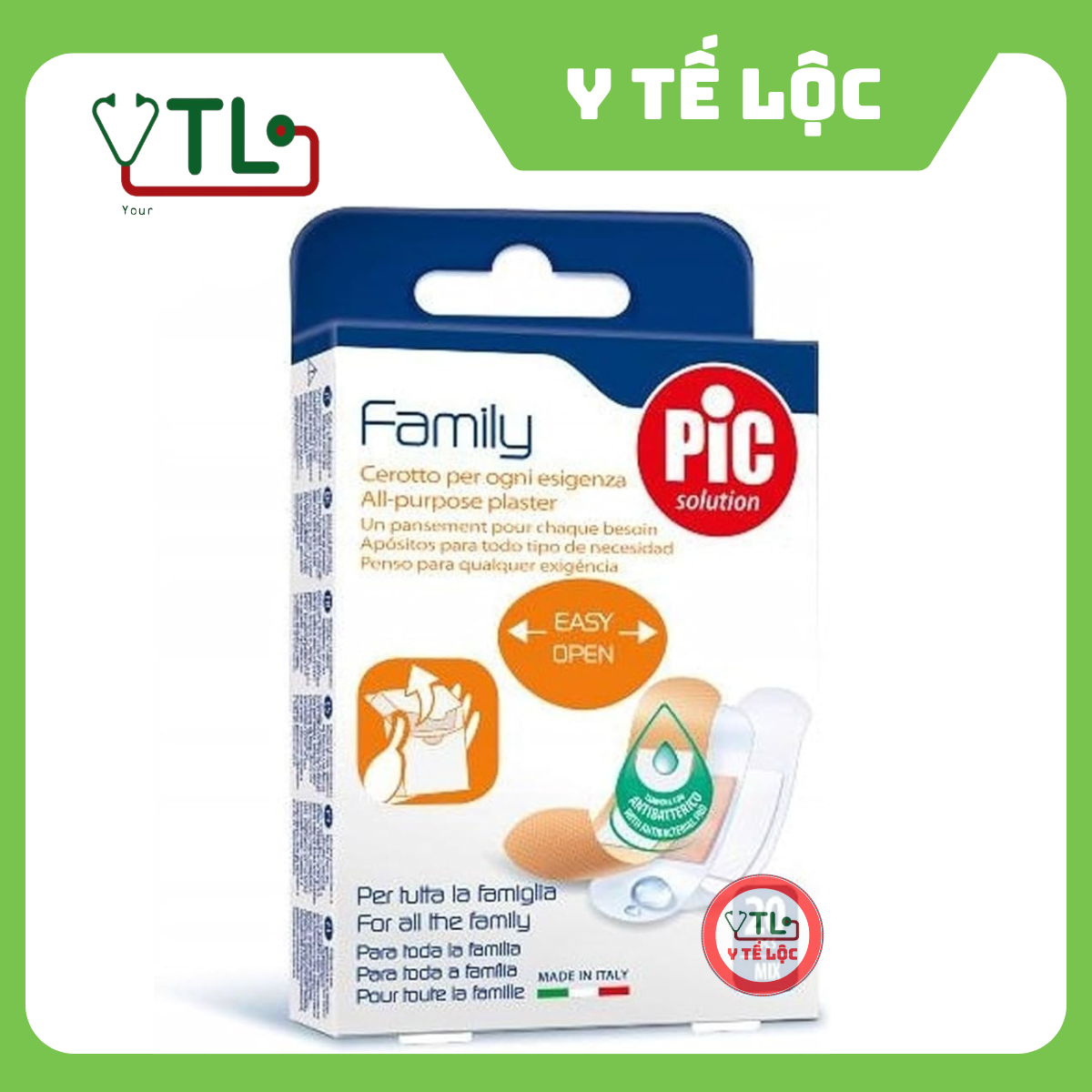 BĂNG CÁ NHÂN KHÁNG KHUẨN GIA ĐÌNH FAMILY ( THƯƠNG HIỆU PIC )