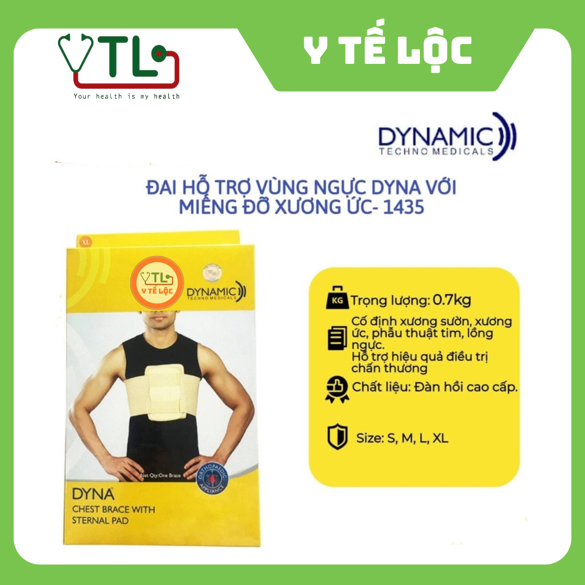 Đai ngực có miếng đỡ DYAN - 1435