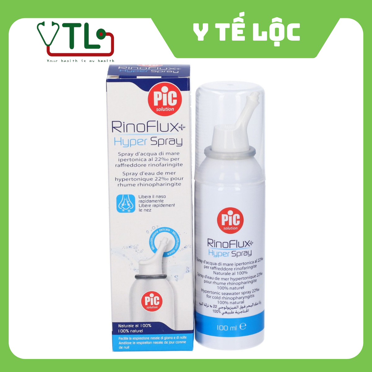 Xịt mũi Rinoflux hyper spray (ưu trương) chai 100ml