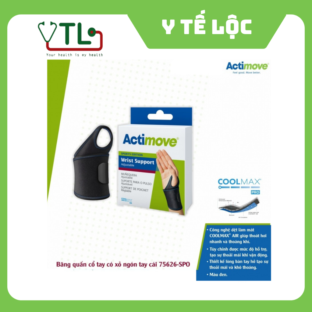 Băng quấn cổ tay có xỏ ngón tay cái 75626-SPO Actimove Wrist Support