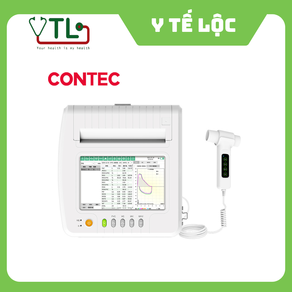 MÁY ĐO PHẾ DUNG KẾ CONTEC SP100B