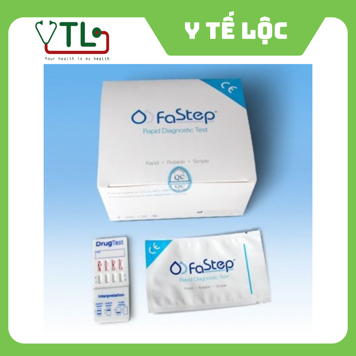 Hộp 25 Que TEST nhanh Ma Túy Tổng Hợp 4 chân  FASTEP - USA chính xác 99,99% MET/THC/AMP/MOP