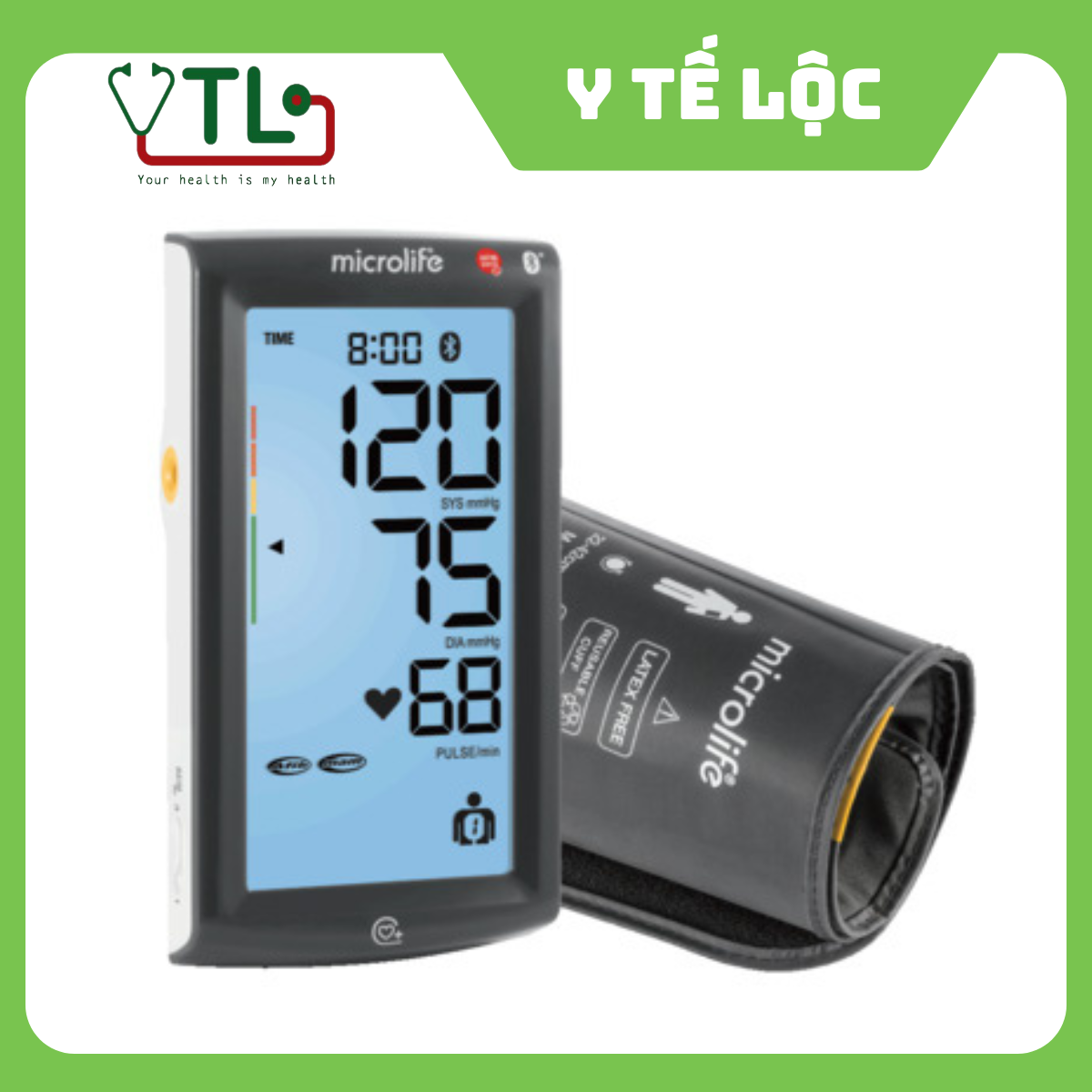 Máy đo huyết áp bắp tay Bluetooth Microlife BP A7 Touch BT ( cảnh báo đột quỵ )