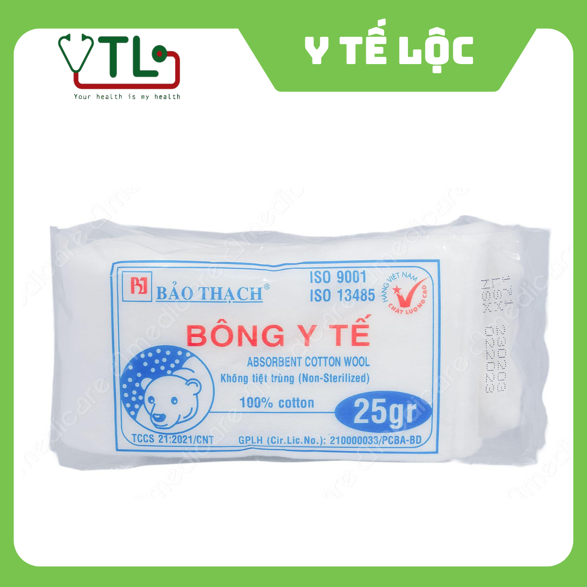 Bông Gòn Y Tế BẢO THẠCH gói 25g