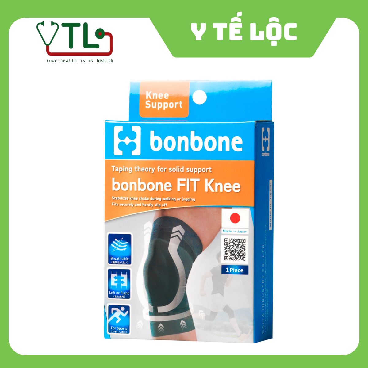Đai Hỗ Trợ Đầu Gối Fit Knee bonbone Nhật Bản