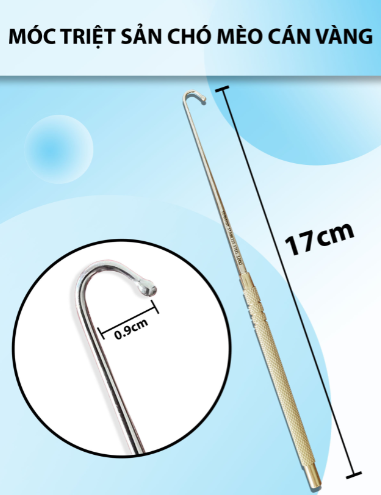 Móc triệt sản chó mèo, móc tử cung chó mèo