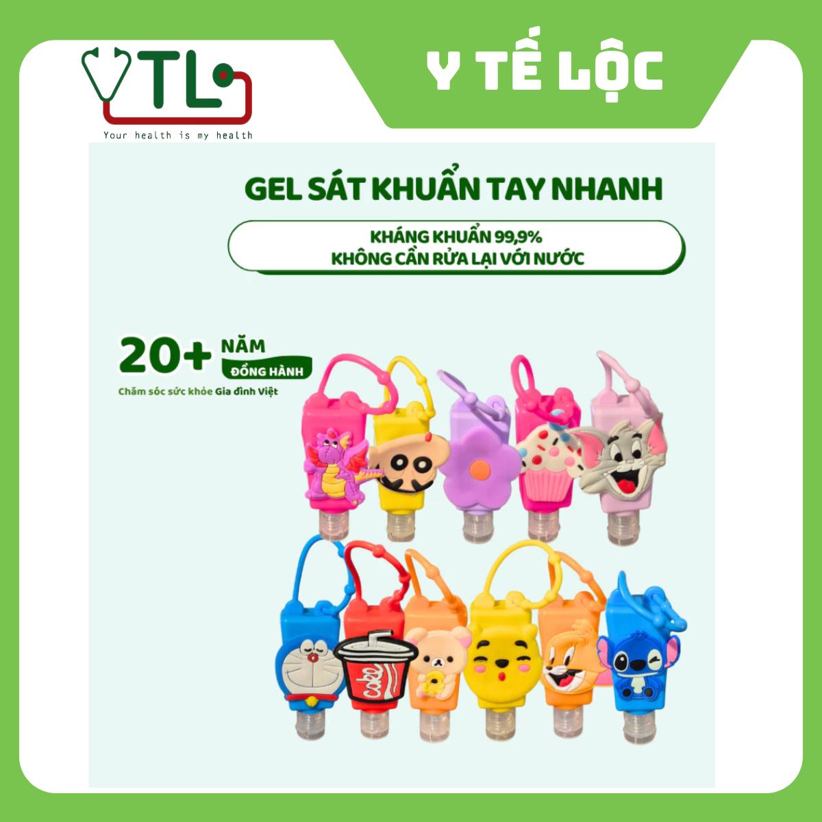 Gel Rửa Tay Khô Sát Khuẩn Mini Clinhands 30ml hình thú – Diệt Khuẩn 99.99%, Tiện Lợi, Không Cần Rửa Lại