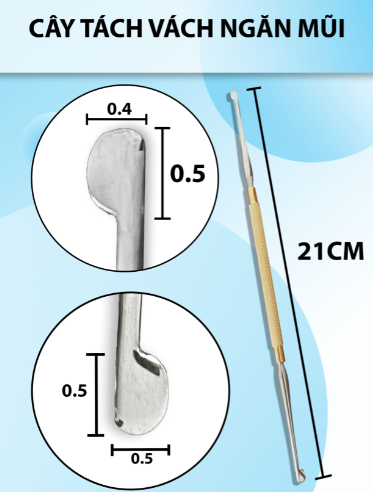Cây gọt sụn, cây tách vách ngăn mũi dùng trong phẫu thuật nâng mũi