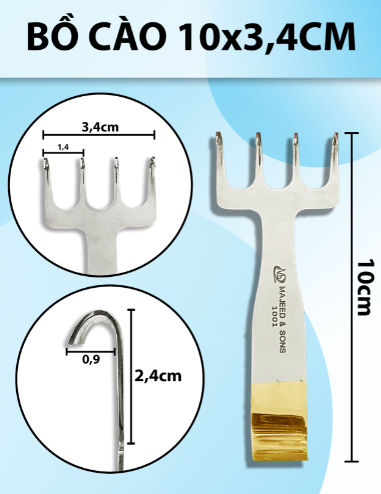 Bồ cào 10x3,4cm, banh vết mổ