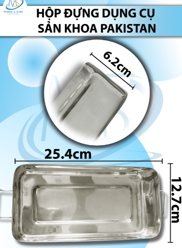 Hộp đựng dụng cụ sản khoa Pakistan D25,4 R12,7 C6,2
