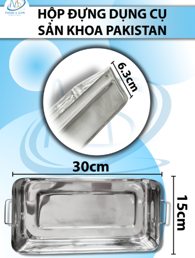 Hộp đựng dụng cụ sản khoa cỡ lớn pakistan D30 R15,1 C6,3