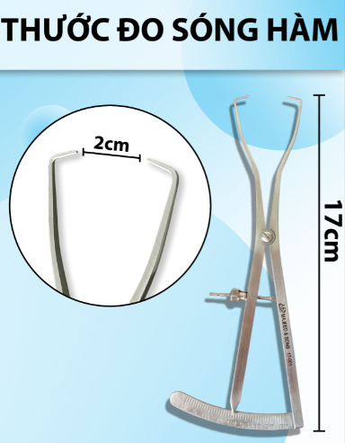 Thước đo sóng hàm, Castroviejo Caliper Round, Dental Caliper 17cm