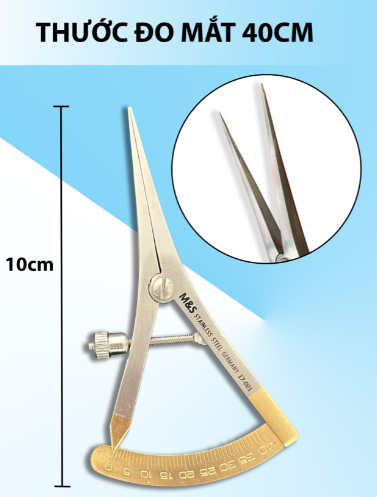 Thước đo nha khoa 40cm, compa đo mắt, compa dùng trong nha khoa