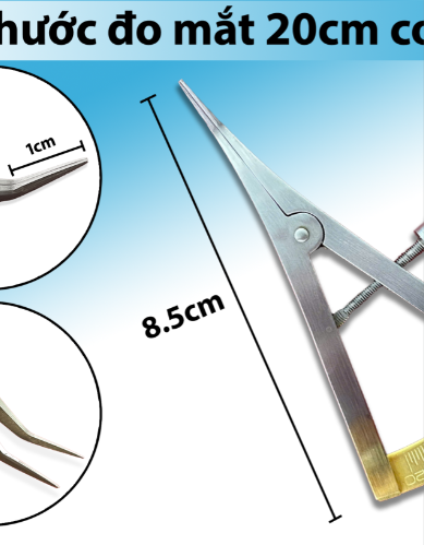 Thước đo mắt 20cm cong