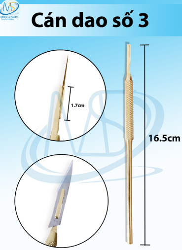 Cán dao số 3, cán dao y tế số 3 khớp lưỡi dao 10,11,12,15