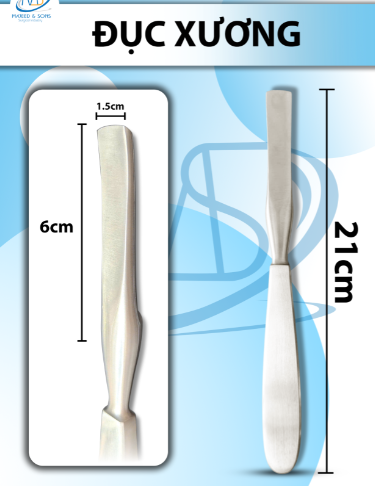 Đục xương Dài 21cm D6 R1,5