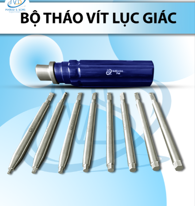 Bộ tháo vít lục giác Tay cầm 13cm, que 11,5cm