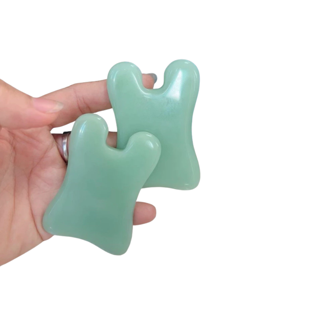 Ngọc Vuông Xanh Cạo Gió Nhấn Huyệt Làm Bằng Ngọc , Massage Mặt Dùng Trong SPA Dưỡng Sinh