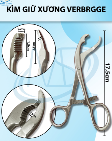 Kìm giữ xương Verbrugge 17,5cm