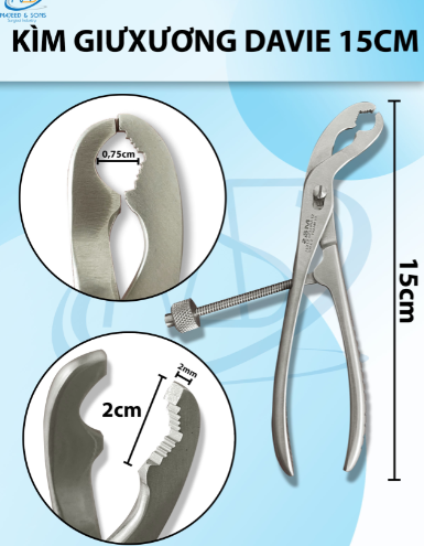 Kìm giữ xương Davie 15cm