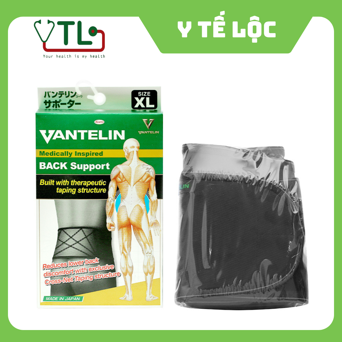 Đai Bảo Vệ Cột Sống Thắt Lưng VANTELIN bảo vệ cột sống, đai bảo vệ khớp số 1 Nhật Bản