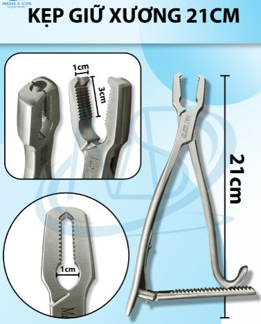 kẹp giữ xương Kern 21cm
