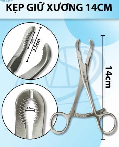 Kẹp giữ xương 14cm