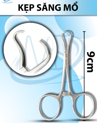 Kẹp săng mổ 9cm, kẹp khăn mổ chất lượng cao