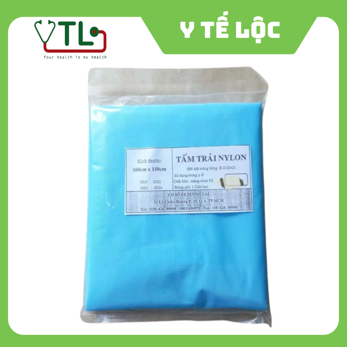Tấm lót nylon tiệt trùng  100cm x 150cm