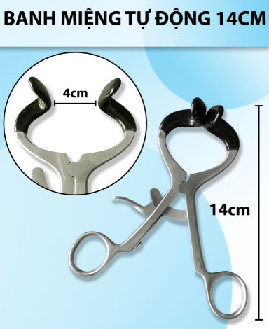 Banh miệng tự động nha khoa 14cm Rộng khe 4cm