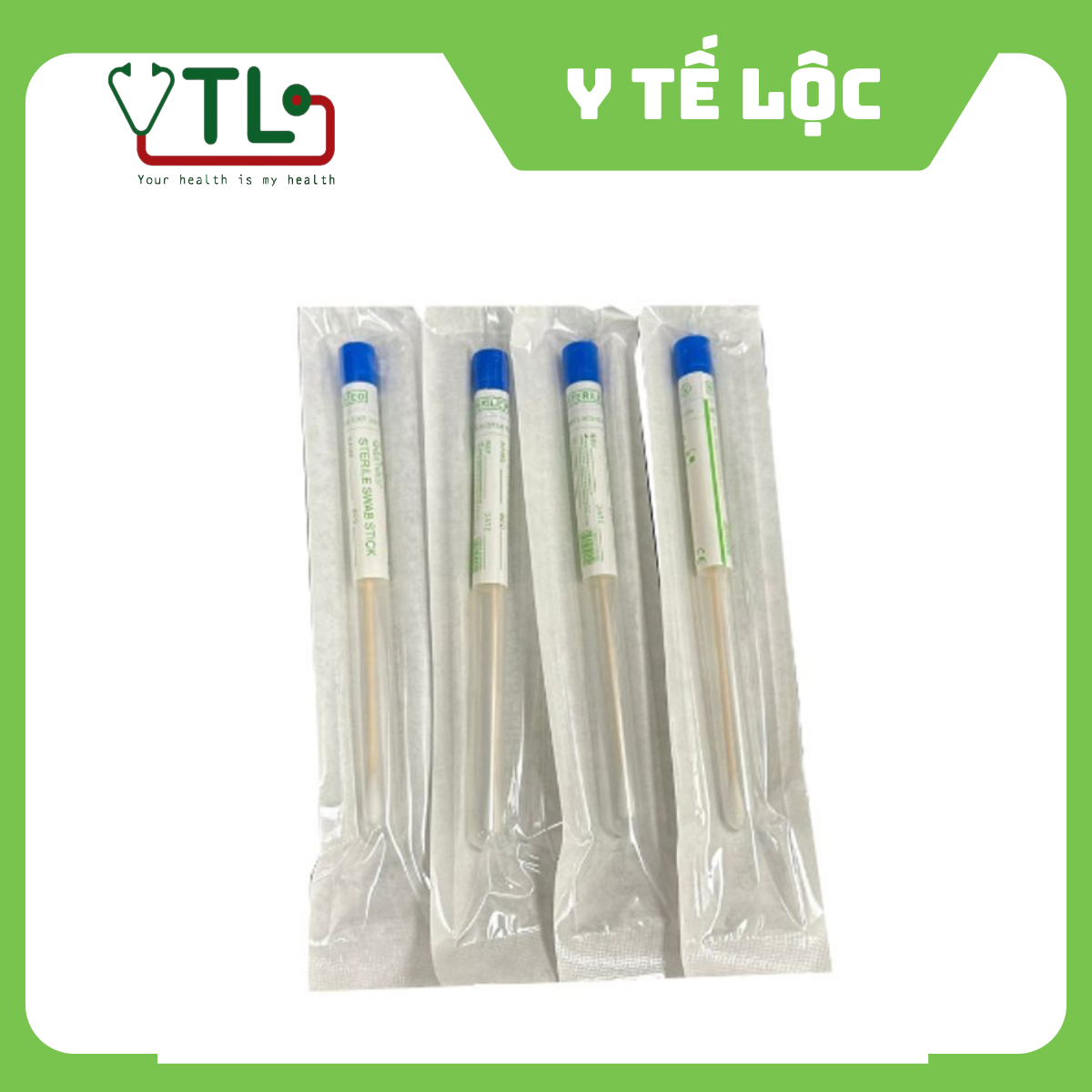 Que gòn trong ống, Greetmed, lấy mẫu xét nghiệm (NỮ), đã tiệt trùng (gói 100 cái)