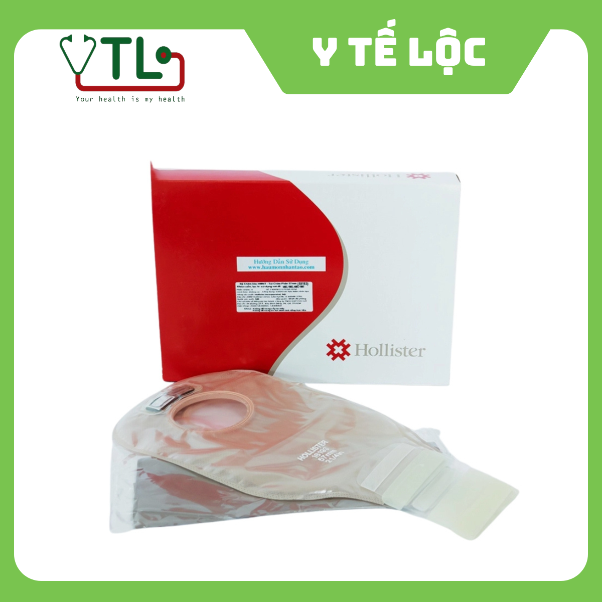 Hộp 10 Túi Hậu Môn Nhân Tạo 2 Mảnh Hollister 18192, 18193, 18194 (Lọc Khí, Khóa Cuốn) | Túi Phân Tạm