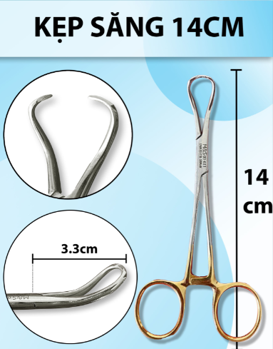 Kẹp săng 14cm, towels forceps 14cm