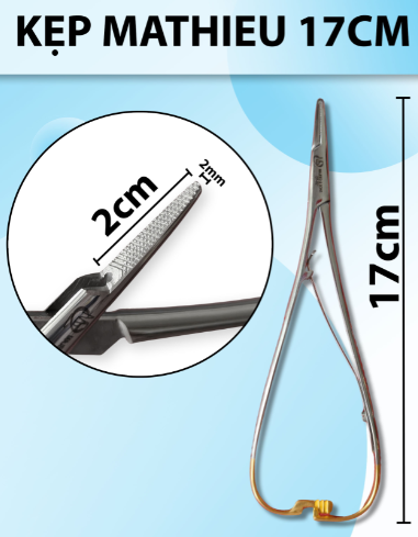 Kẹp Mathieu 17cm D2cm R2mm