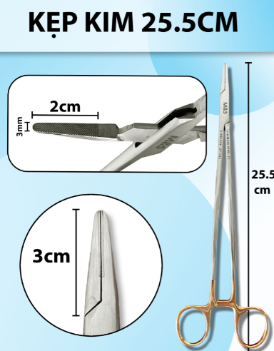 Kẹp kim 25cm, pen kẹp kim, kìm mang kim