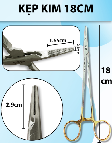 Kẹp kim 18cm, pen kẹp kim, kìm mang kim