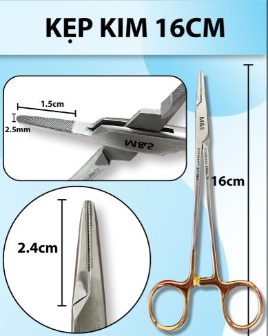 Kẹp kim 16cm, pen kẹp kim, kìm mang kim