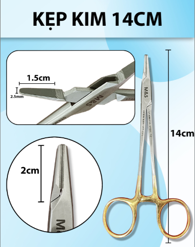 Kẹp kim 14cm, pen kẹp kim, kìm mang kim