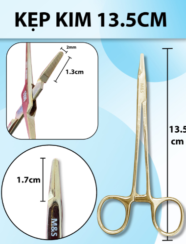 Kẹp kim 13.5cm, pen kẹp kim, kìm mang kim