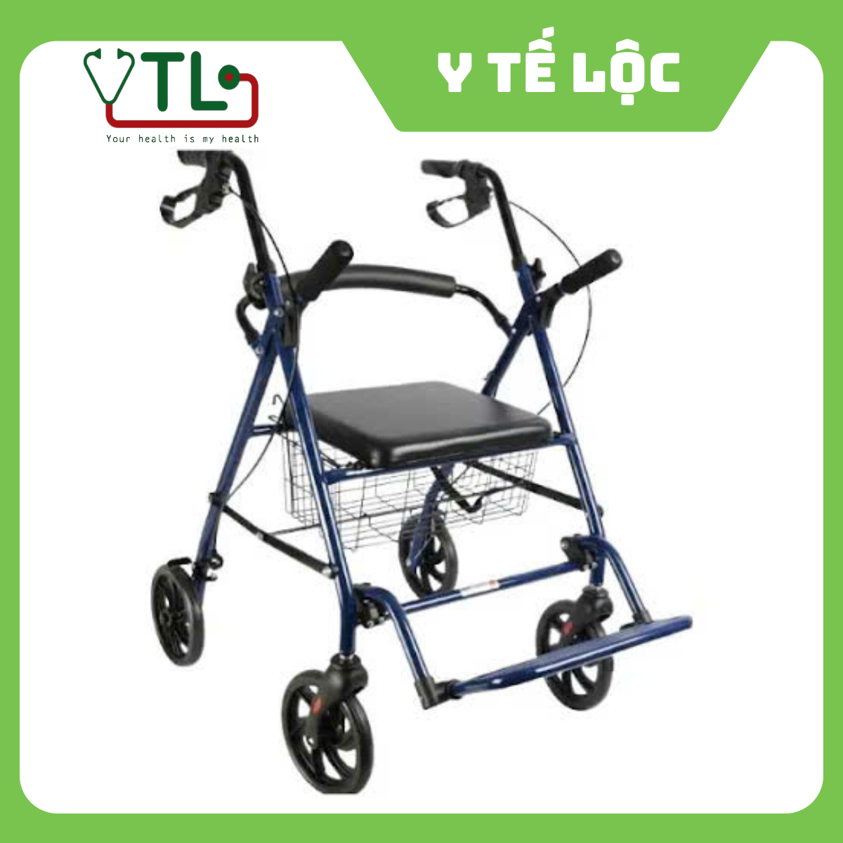 Khung Tập Đi Lucass W918 chính hãng Cho Người Già Tai Biến Phục Hồi Chức Năng (Có Chỗ Để Chân)