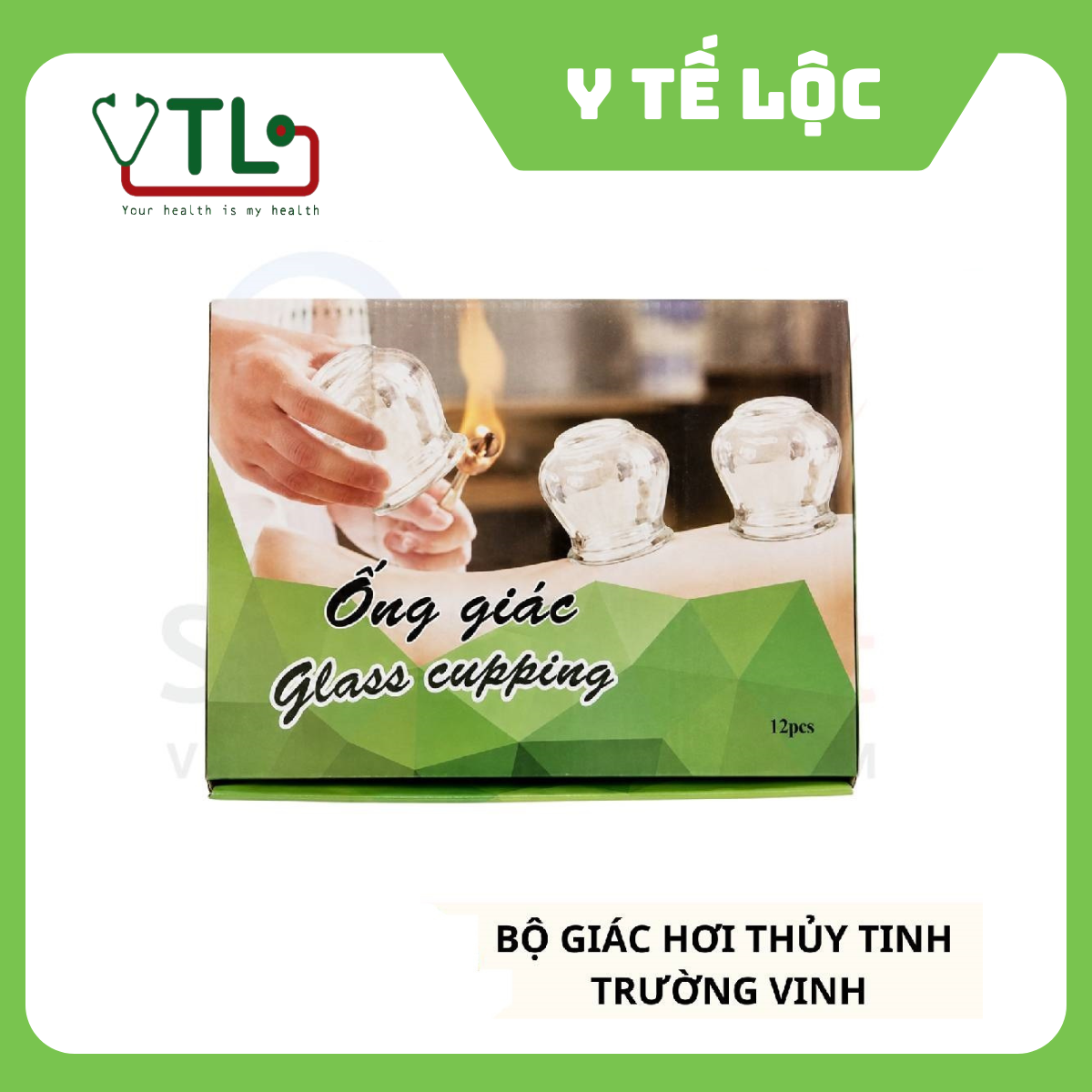Bộ Giác hơi dùng lửa truyền thống kèm cây châm lửa