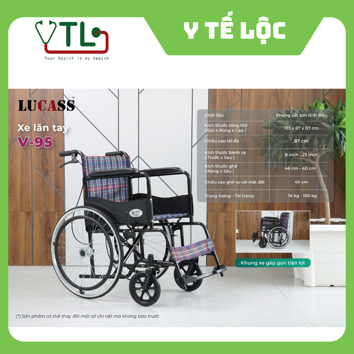 Xe lăn Lucass V-95