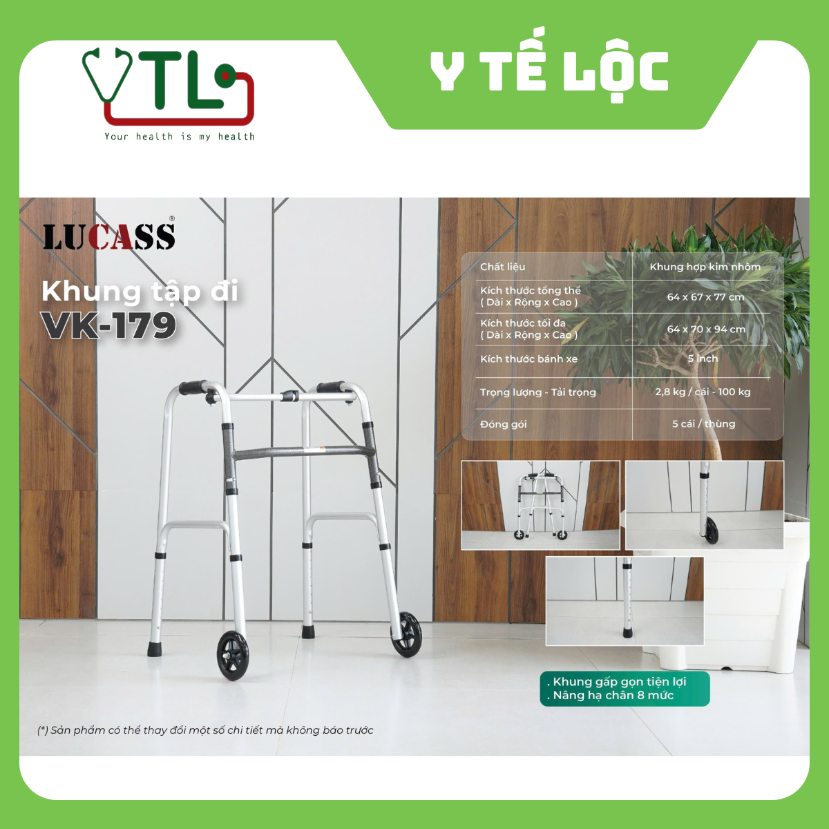 Khung tập đi bánh lớn Lucass VK179