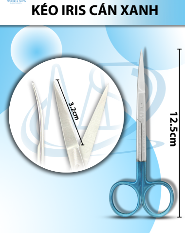kéo cắt iris 12.5cm
